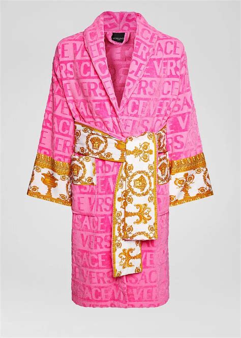 baby pink versace robe|pink versace robes women's.